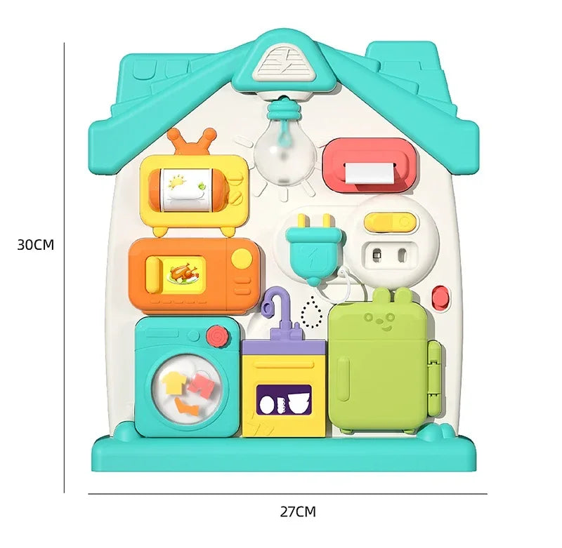 Planche d’activités Montessori / Jouet sensoriel avec musique et interrupteurs lumineux / Jouet multifonction pour tout-petits / Cadeau éducatif pour la petite enfance