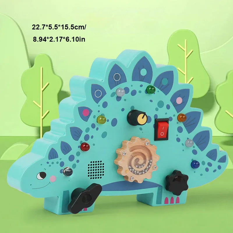 Planche d’activités Montessori / Circuit LED avec prise et interrupteur ON/OFF / Développement de la motricité fine et des capacités cognitives / Jouet éducatif pour bébés / Idée cadeau Busy Board