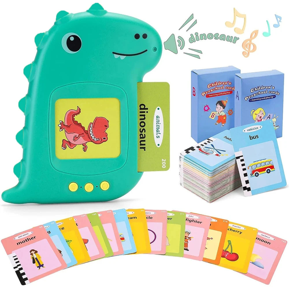 Machine de cartes éducatives précoces / Cartes audio en anglais / Apprentissage du langage parlant / Jouet électronique pour enfants / Cadeau d’anniversaire
