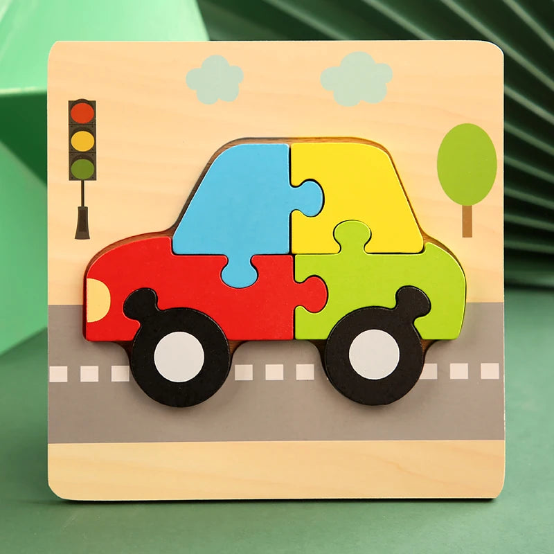 Puzzles en bois Montessori pour tout-petits / Jouets Montessori pour enfants de 2 à 5 ans / Puzzle éducatif 3D dinosaures