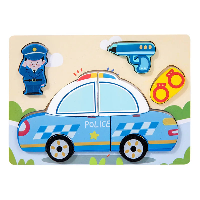 Puzzles en bois Montessori pour tout-petits / Jouets Montessori pour enfants de 2 à 5 ans / Puzzle éducatif 3D dinosaures