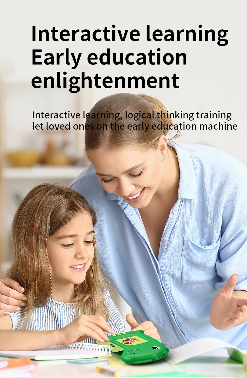 Machine de cartes éducatives précoces / Cartes audio en anglais / Apprentissage du langage parlant / Jouet électronique pour enfants / Cadeau d’anniversaire