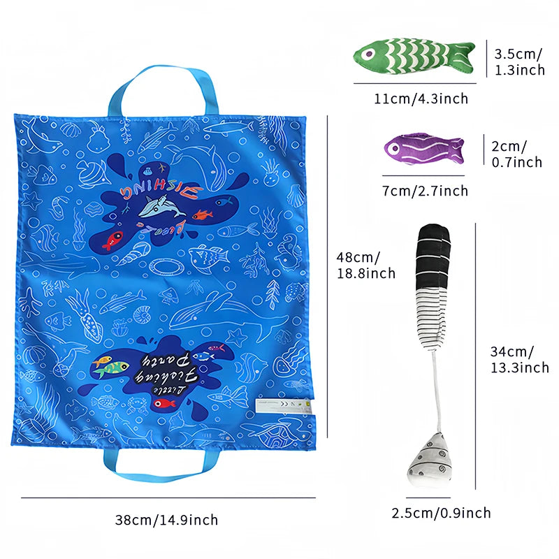 Jouets en tissu éducatifs pour bébés / Développement de l’attention et des capacités cognitives / Apaisants et organisants / Jeu de pêche amusant