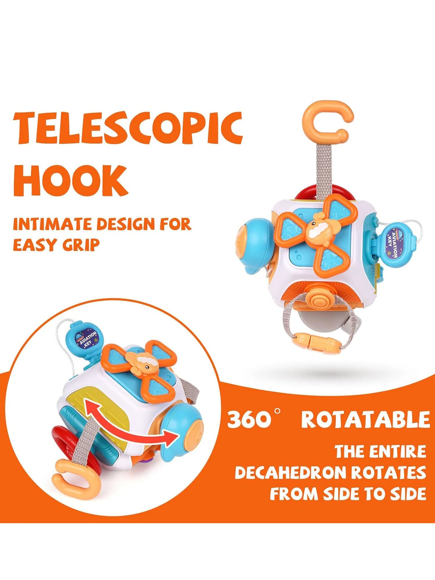 Cube de planche occupée pour bébé, jouets sensoriels Montessori pour tout-petits, activités d'apprentissage éducatives, jouet de voyage, boîte de verrouillage, motricité Fine