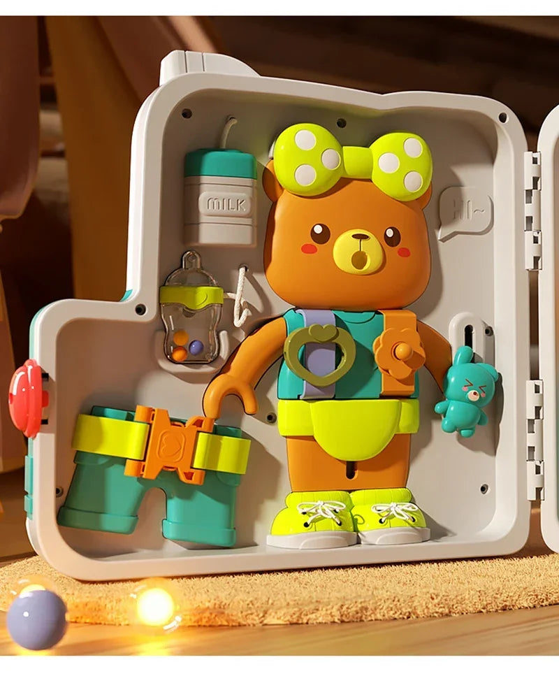 Planche d’activités Montessori / Jouet sensoriel avec musique et interrupteurs lumineux / Jouet multifonction pour tout-petits / Cadeau éducatif pour la petite enfance